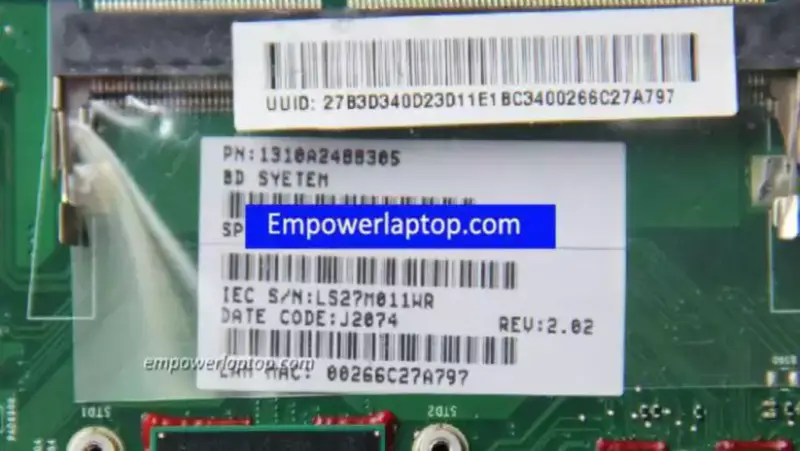 Toshiba NB510 V000268040 6050A2488301-MB-A02 N2800 Moederbord