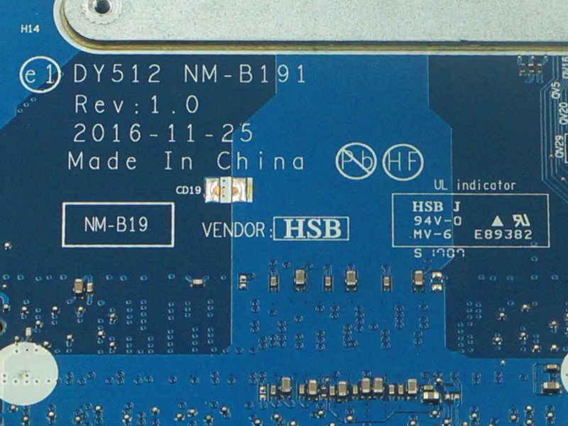 Lenovo Y520 DY512 NM-B191 REV 1.0 DDR4 moederbord