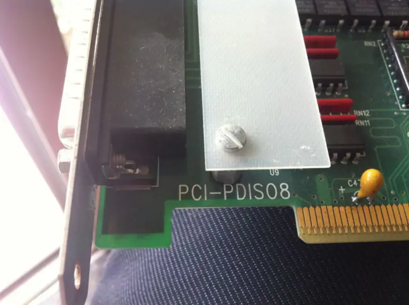 PCIP-SCOPE PCI-PDIS08 gegevensregistratiekaart