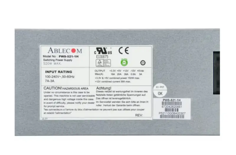 Supermicro PWS-521-1H Voeding