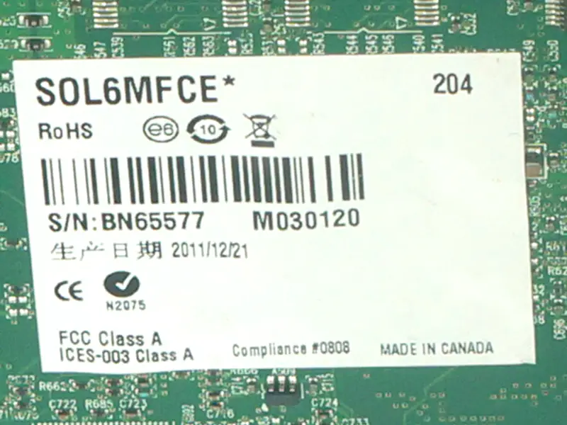 Matrox SOL6MFCE Y7239-0201 beeldverzamelkaart