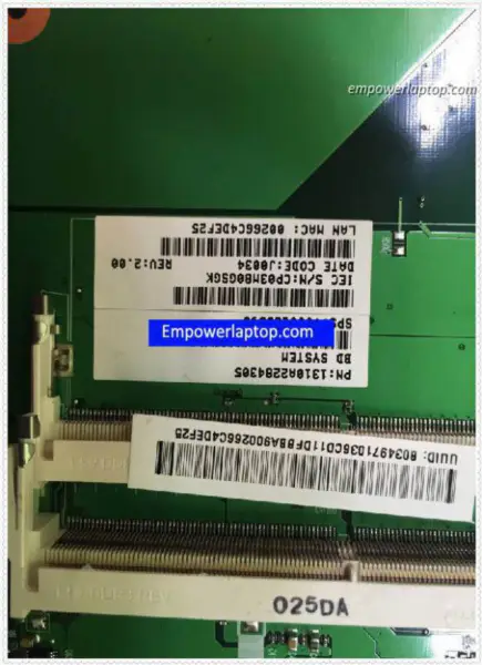 Toshiba L505 V000185590 Satelliet L505 Moederbord