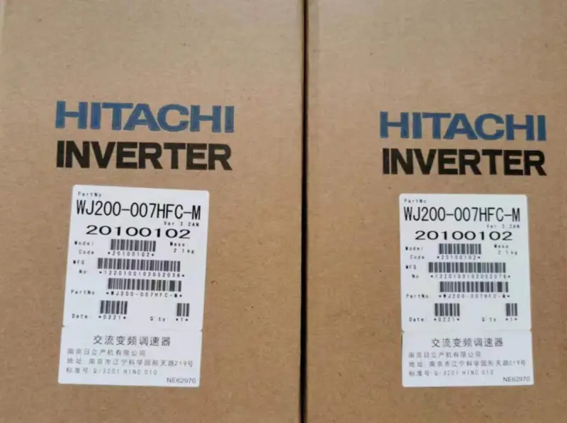 HITACHI OMVORMER WJ200-007HFC-M 0.75KW NIEUW