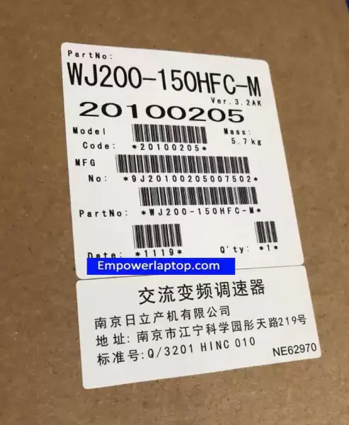 HITACHI OMVORMER WJ200-150HFC-M 15KW NIEUW