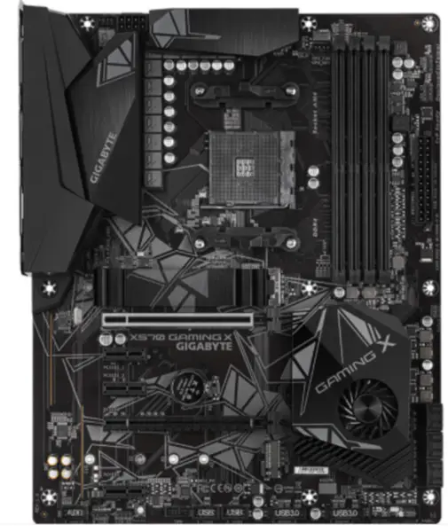 Gigabyte X570 GAMING X Moederbord ATX AMD X570/M.2/DDR4/Dubbele Kanalen/SSD/128G