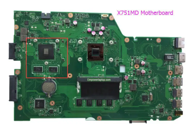 Asus X751M X751MD REV2.0 Moederbord