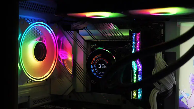 Kleurrijke Argb Vloeistof Koeler Desktop Case Cpu Vloeistof Koeling