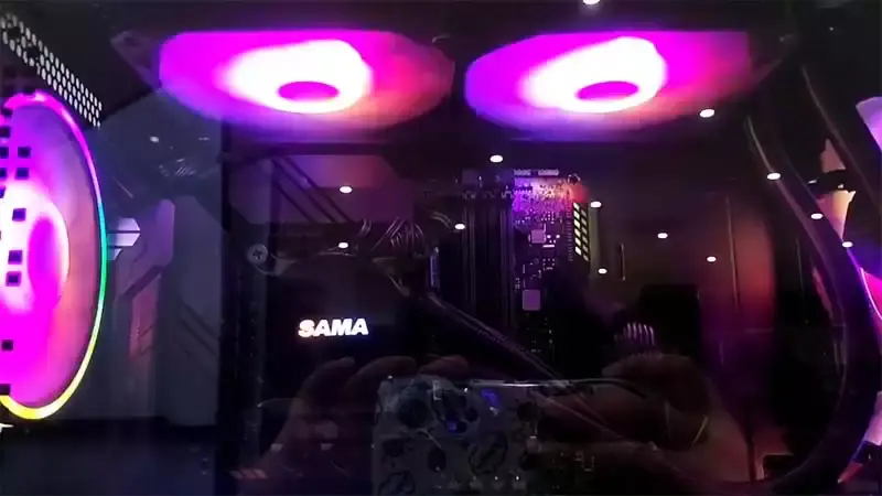Sama 120mm Koeler Cpu Liquido Intel Cpu Koeler met Temperatuur Gaming Computer Liquid Cooler