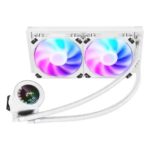 Sama 240mm Aio Cpu Vloeistofkoeling Waterkoeler Kit Pc Systeem Lcd Display