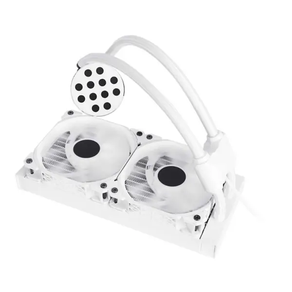 Sama 24cm Aio Cpu Koeler Radiator Koper Display Water Vloeibaar Koelen Pc Cpu Koeler Rgb Glow met een lager geluid Pomp