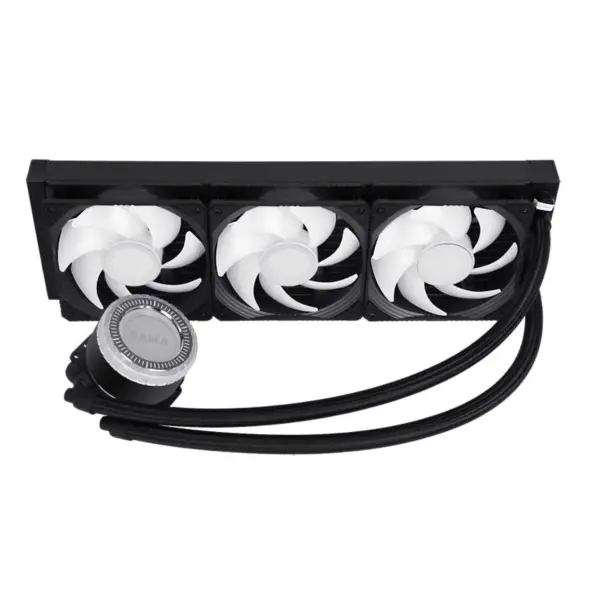 Sama 36cm Aio Cpu Koeler Radiator Koper Display Water Vloeibaar Koelen Pc Cpu Koeler Rgb Glow met een lager geluid Pomp
