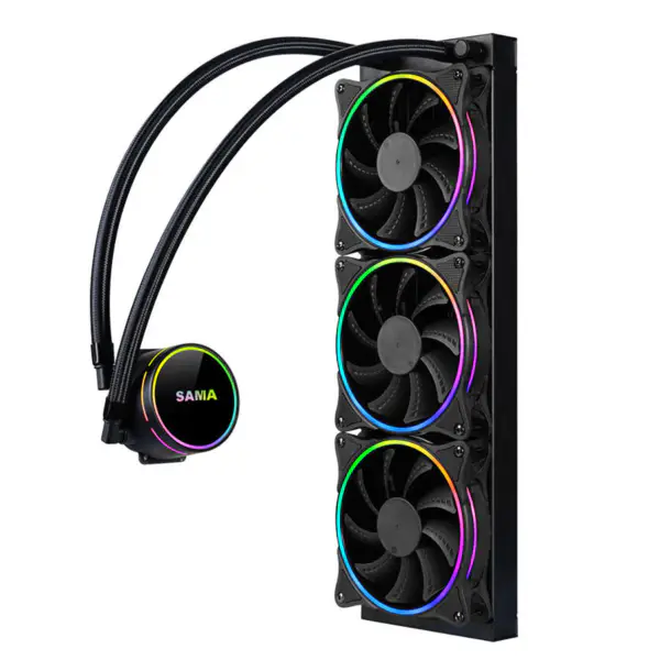 Sama 36cm Aio Cpu Koeler Radiator Koper Water Vloeistof Koeling Pc Cpu Koeler Rgb Glow