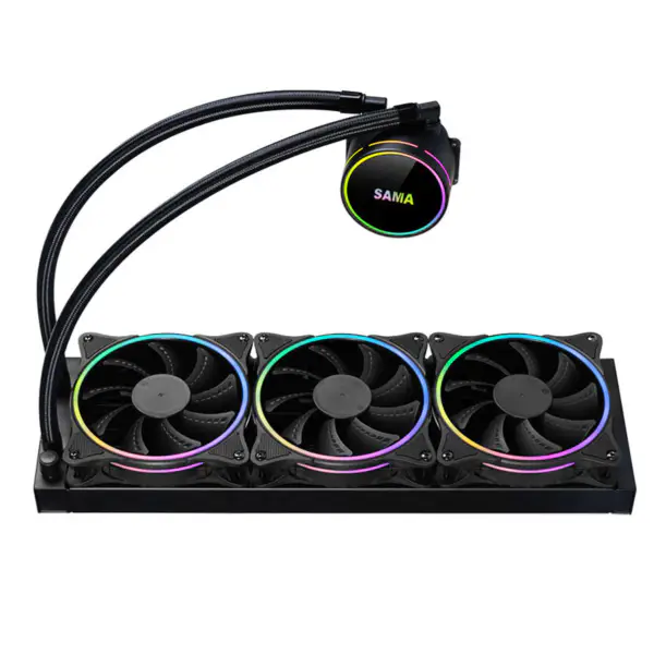 Sama 36cm Aio Cpu Koeler Radiator Koper Water Vloeistof Koeling Pc Cpu Koeler Rgb Glow