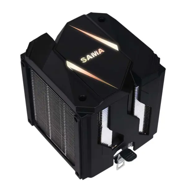 Sama 9cm Dubbele Toren Luchtkoeler Aanpasbare Argb Bovenklep Cpu Radiator Zwart/Zilver Kleine Maar Krachtige Cpu Luchtkoeler