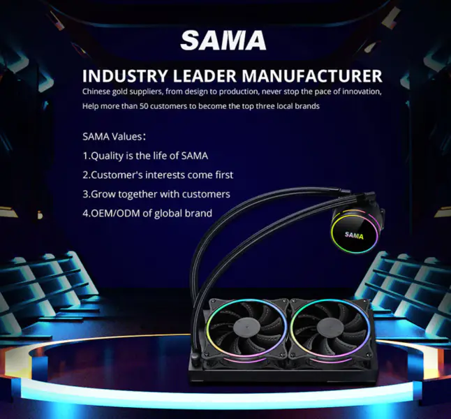 Sama Aio Cpu 240mm Radiator Heatsink Vloeibare Rgb Koeler Cpu Waterkoeling Radiator Pc Gaming