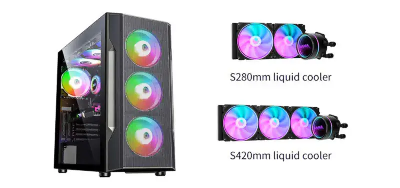 Sama Aio Waterkoeling 420mm Adresseerbare Argb Verlichtingsventilator Computer Waterkoeling Voor Intel Amd