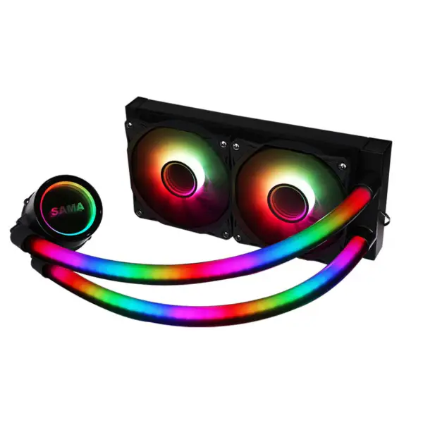 Sama Argb Infinity Spiegelventilatoren 240mm Koperen Radiator Alles In Een Cpu Waterkoeling Cpu Vloeistofkoeler Voor Intel Amd