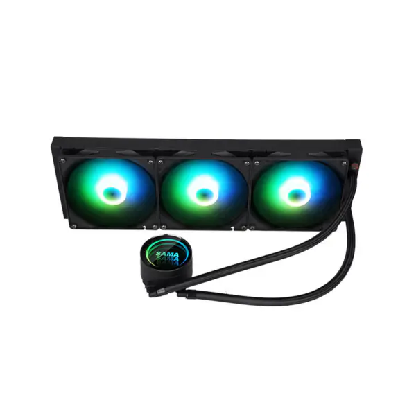 Sama Aanpasbare Koeling Hoofd Logo Cpu Liquid Coolers Pps Aluminium Radiator Cpu Koeling Am5 2500rpm Cpu Koelers