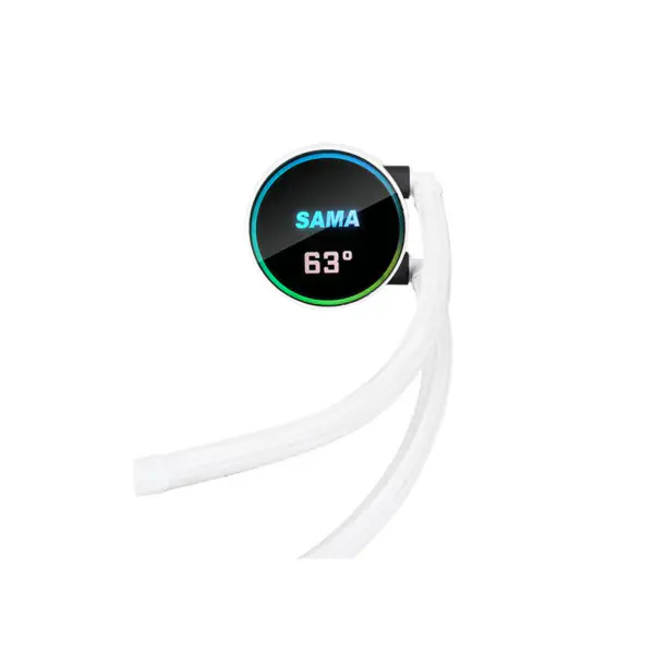 Sama Aanpasbare Logo Argb Koelventilator Cpu Koeler Wit/Zwarte Versie Lcd Weergave Cpu Kerntemperatuur Pc Vloeibare Koeler