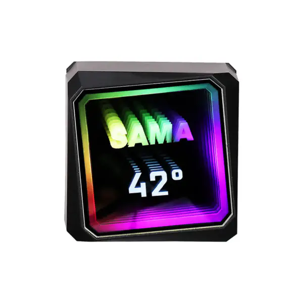 Sama Aanpasbare Logo Waterkoeler 45.1cfm-90.3cfm Radiator Hitteafvoer Prestaties Cpu Koelventilator