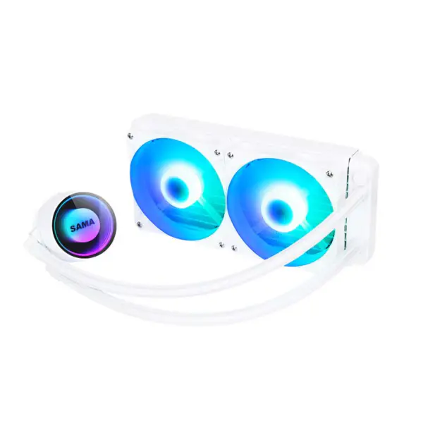 Sama 240 Wit Infinity Spiegel Ontwerp Regenboog Adresseerbaar Rgb Aio Cpu Water Vloeistof Koelventilator Radiator
