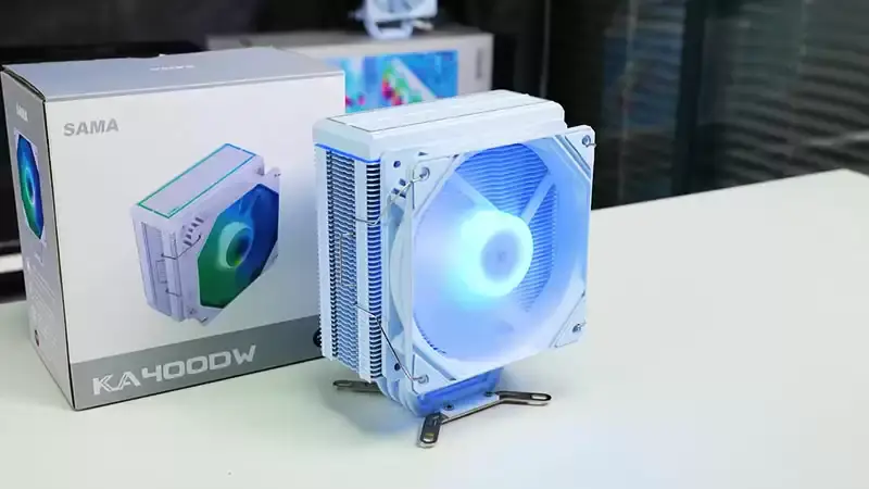 Sama witte Rainbow Rgb Gaming computer koelradiator heat Pipe Processor luchtkoeling Cpu luchtkoelers met 4 koperen buis