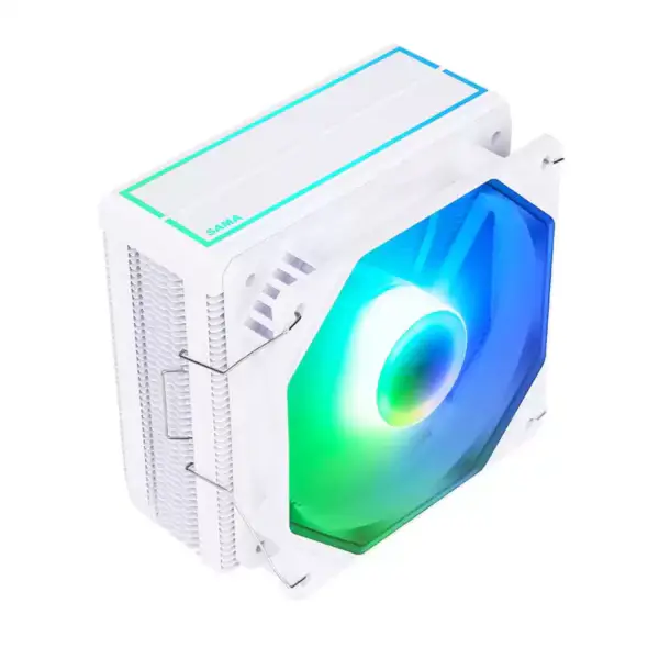 Sama witte Rainbow Rgb Gaming computer koelradiator heat Pipe Processor luchtkoeling Cpu luchtkoelers met 4 koperen buis