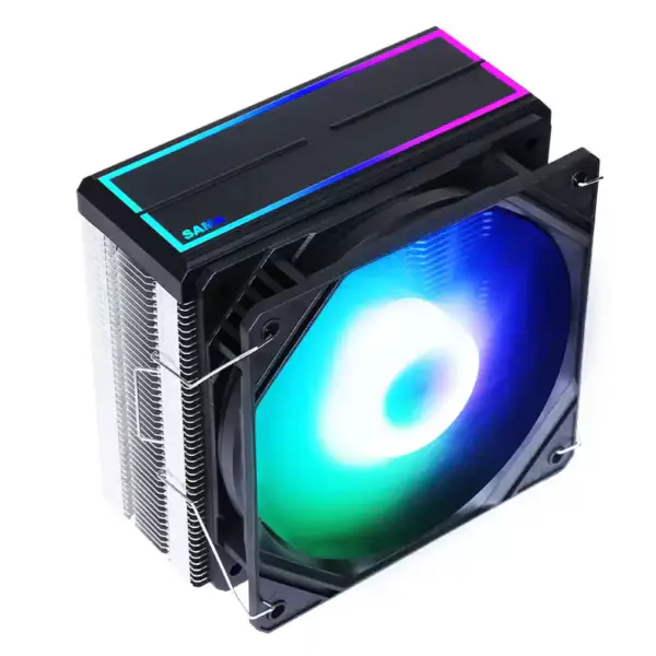 Sama witte Rainbow Rgb Gaming computer koelradiator heat Pipe Processor luchtkoeling Cpu luchtkoelers met 4 koperen buis