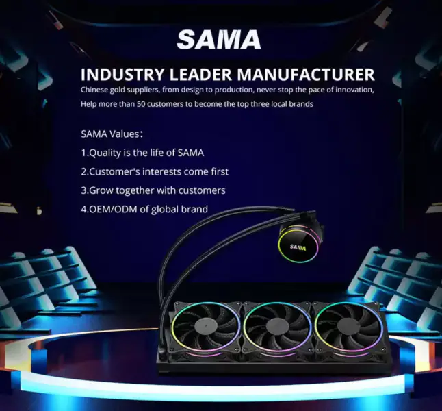 Sama Waterkoelingskit Pc Gpu Koeler Zwart Vloeistofsysteem Cpu Koeler 1700 Voor Cpus