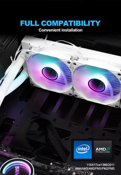 Sama Aangepaste 240mm Vloeibare Aio Koeler van de Rgb Verlichting Cpu Vloeibare Koeler Waterkoeling Vloeibare Koeler voor Pc