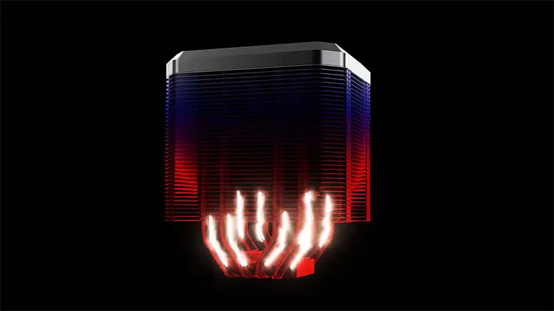 2021 Nieuw ontwerp Alseye luchtkoeler Twin-tower met Argb 4 heatpipes M90 koeler