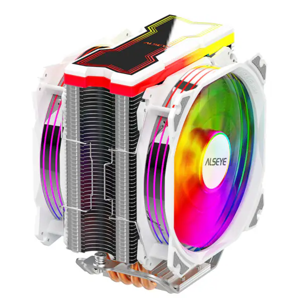 Alseye 4 Heat Pipe 120mm Sync Dubbele Ventilator Toren Argb Cpu Luchtkoelingsventilator