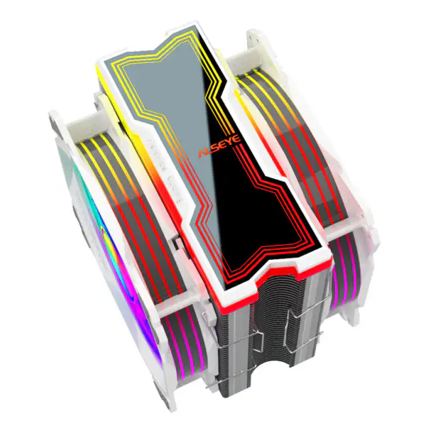 Alseye 4 Heat Pipe 120mm Sync Dubbele Ventilator Toren Argb Cpu Luchtkoelingsventilator