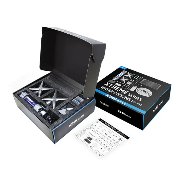 Computer Pc Waterkoeling Kit Onderdelen Vloeibare Koeling Diy 240 Radiator met 2 stuks behuizing ventilator