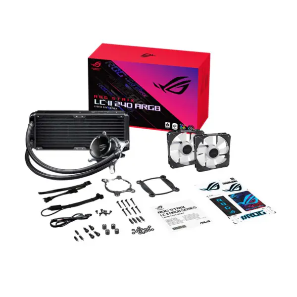 AsUs Rog Strix Lc Ii 240 Argb 2fans Geïntegreerde Watergekoelde Radiator Cpu Asetek 7e Pwm Dc Cpu Koeling Argb Ventilator