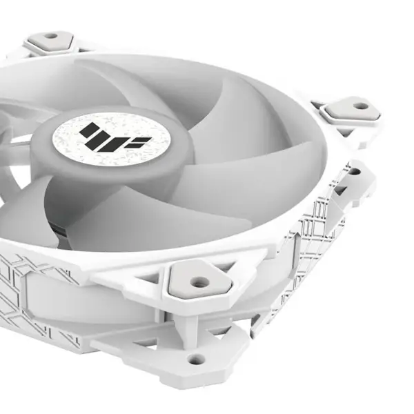 AsUs Tuf Gaming White Tf120 Pc Fan Puur Wit Ontwerp Argb Fan Pwm Temperatuurregeling Snelheidsregeling Dubbellaagse Led Array