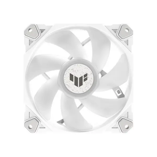 AsUs Tuf Gaming White Tf120 Pc Fan Puur Wit Ontwerp Argb Fan Pwm Temperatuurregeling Snelheidsregeling Dubbellaagse Led Array